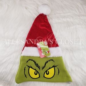 Ruz Disney Hat The Grinch Santa Hat Green Red Pompom Christmas Hat Gift Winter